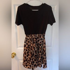 Shein cheetah dress size medium